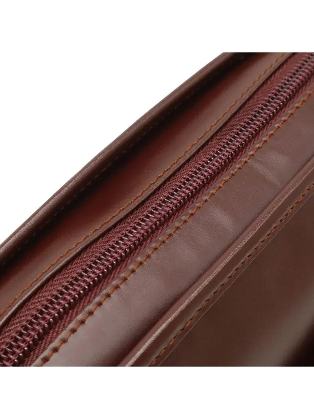 Cartier Must Line Clutch Leather Bordeaux Red Gold